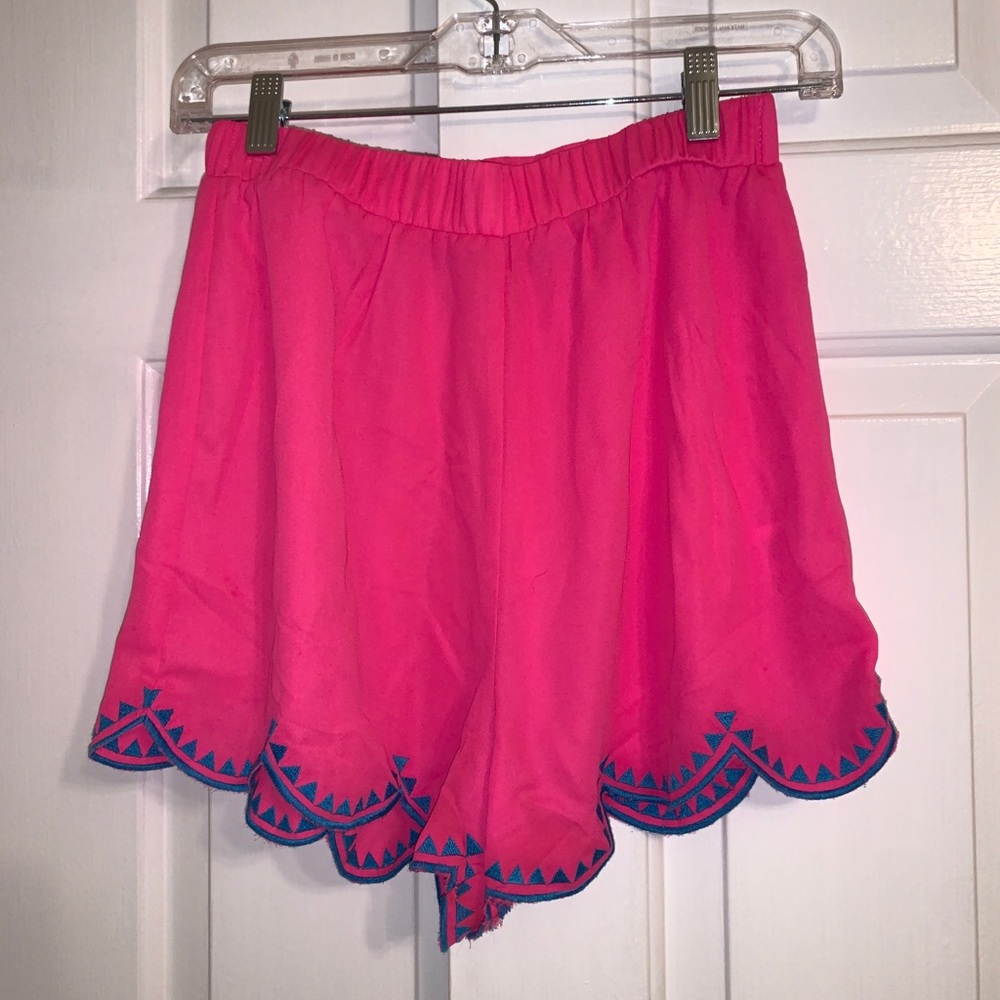 Pink high waisted shorts